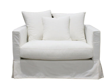 Luxe Slip Cover Sofa Chair - Cream at online8 furniture store Auckland