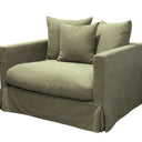 Luxe Slip Cover Sofa Chair - Forest Green at online8 furniture store Auckland