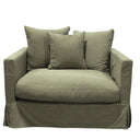 Luxe Slip Cover Sofa Chair - Forest Green at online8 furniture store Auckland
