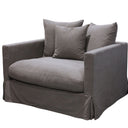 Luxe Slip Cover Sofa Chair - Gray at online8 furniture store Auckland
