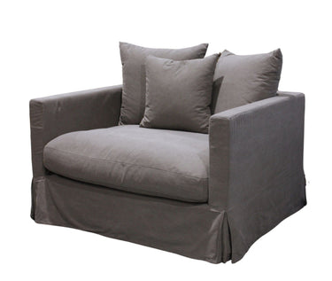 Luxe Slip Cover Sofa Chair - Gray at online8 furniture store Auckland