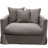 Luxe Slip Cover Sofa Chair - Gray at online8 furniture store Auckland