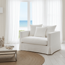 Luxe Slipcover 1 Seater Sofa - Cream at Online8 Furniture Auckland NZ