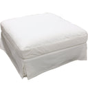 Luxe Slipcover Ottoman - Cream at online8 furniture store Auckland