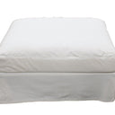 Luxe Slipcover Ottoman - Cream at online8 furniture store Auckland