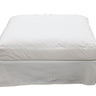 Luxe Slipcover Ottoman - Cream at online8 furniture store Auckland