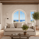 Luxe Slipcover Sofa 3 Seater - Sand at Online8 Furniture Auckland NZ