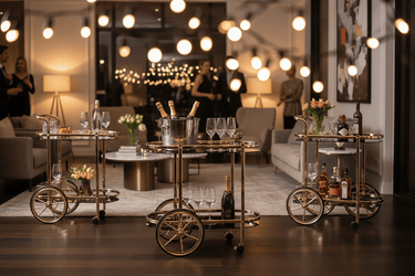Luxembourg Bar Cart | Drinks Trolley at Online8 Furniture Auckland NZ