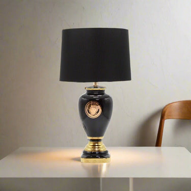 Luxury Table Lamp - Medusa Black at online8 furniture store Auckland