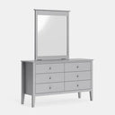 Mabel 6 Drawer Dresser & Mirror at online8 furniture store Auckland