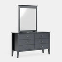 Mabel 6 Drawer Dresser & Mirror at online8 furniture store Auckland