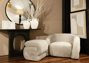 Macey Foot Stool | Ottoman at online8 furniture store Auckland