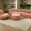 Maddie Casual Boucle Chair - Berry at online8 furniture store Auckland