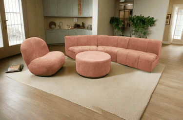 Maddie Casual Boucle Chair - Berry at online8 furniture store Auckland