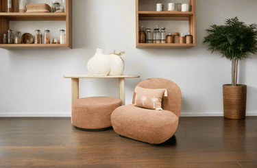 Maddie Casual Boucle Chair - Berry at online8 furniture store Auckland