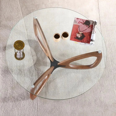 Maddox Mid-Century Round Coffee Table at online8 furniture store Auckland