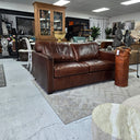 Madison Aged Leather 2 Seater Sofa - Vintage Cigar at Online8 Furniture Auckland NZ
