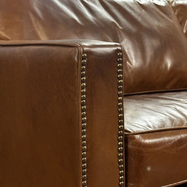 Madison Vintage Leather 3 Seater Sofa - Vintage Cigar at online8 furniture store Auckland