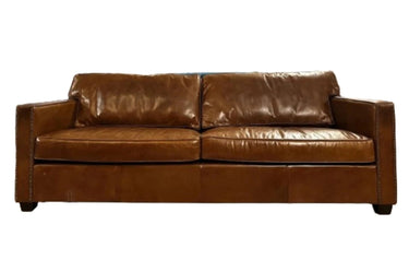 Madison Vintage Leather 3 Seater Sofa - Vintage Cigar at online8 furniture store Auckland