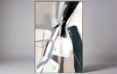 Maisey Framed Canvas - Natural at online8 furniture store Auckland