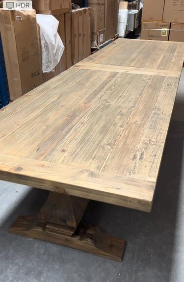 Maison Reclaimed Wood Dining Table - 4000mm at Online8 Furniture Auckland NZ