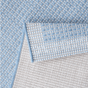 Makana Indoor/Outdoor Border Light Blue Rug at online8 furniture store Auckland