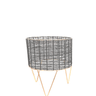 Malaki Large Woven Planter Black/Gold at online8 furniture store Auckland