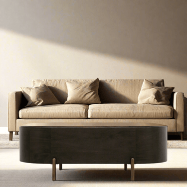 Malibu Curved Coffee Table with Storage at online8 furniture store Auckland