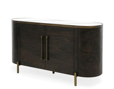 Malibu Curved Sideboard 4 Door at online8 furniture store Auckland