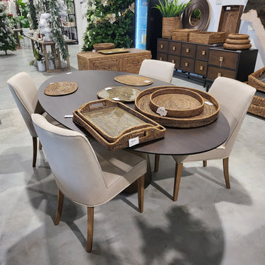 Malibu Dining Table Oval with Cone Base at online8 furniture store Auckland