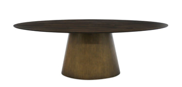 Malibu Dining Table Oval with Cone Base at online8 furniture store Auckland