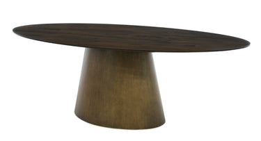 Malibu Dining Table Oval with Cone Base at online8 furniture store Auckland