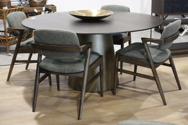 Malibu Round Dining Table with Cone Base at online8 furniture store Auckland