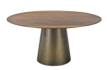 Malibu Round Dining Table with Cone Base at online8 furniture store Auckland