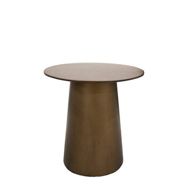 Malibu Round Side Table | Warm Iron Brown & Brass at Online8 Furniture Auckland NZ