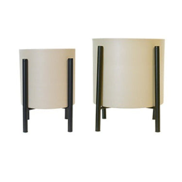 Malik Planters on Stands Set/2 - Beige at online8 furniture store Auckland