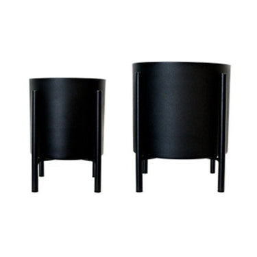 Malik Planters on Stands Set/2 - Black at online8 furniture store Auckland