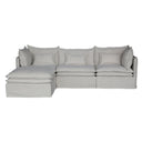 Malta Double Cushion Sectional Corner Left - Salt & Pepper at online8 furniture store Auckland