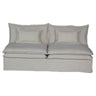 Malta Double Cushion Sectional Middle 2 Seater - Salt & Pepper at online8 furniture store Auckland