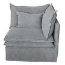 Malta Slipcover Modular Sofa - Crnr+1+Crnr+Ottoman - Grey at online8 furniture store Auckland