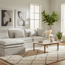 Malta Slipcover Modular Sofa - Crnr+1+Crnr+Ottoman - Salt & Pepper at Online8 Furniture Auckland NZ