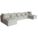 Malta Slipcover Modular Sofa - Crnr+2+1+Crnr+2 Ottomans - Salt & Pepper at online8 furniture store Auckland
