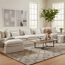 Malta Slipcover Modular Sofa - Crnr+2+1+Crnr+2 Ottomans - Salt & Pepper at Online8 Furniture Auckland NZ