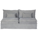 Malta Slipcover Modular Sofa - Crnr + 2 Seater + Crnr + Ottoman - Grey at online8 furniture store Auckland