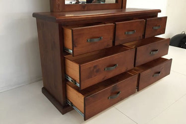Mammoth Lowboy | 7 Drawer Dresser at online8 furniture store Auckland