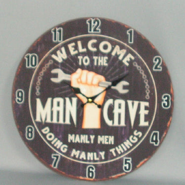 Man Cave Clock - 34Cm at online8 furniture store Auckland