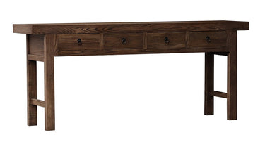 Manor 4 Drawer Console - Reclaimed Elm at Online8 Furniture Auckland NZ