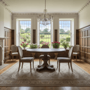 Manor Round Dining Table with Pedestal Base at online8 furniture store Auckland