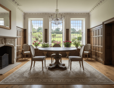 Manor Round Dining Table with Pedestal Base at online8 furniture store Auckland