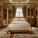 Marbella 4 Post Queen Bed at online8 furniture store Auckland